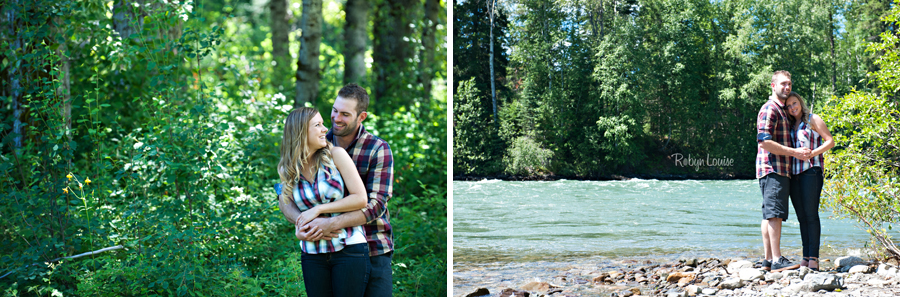 Samantha and Sean - Likely Engagement Photography at Quesnel Forks with their dogs.