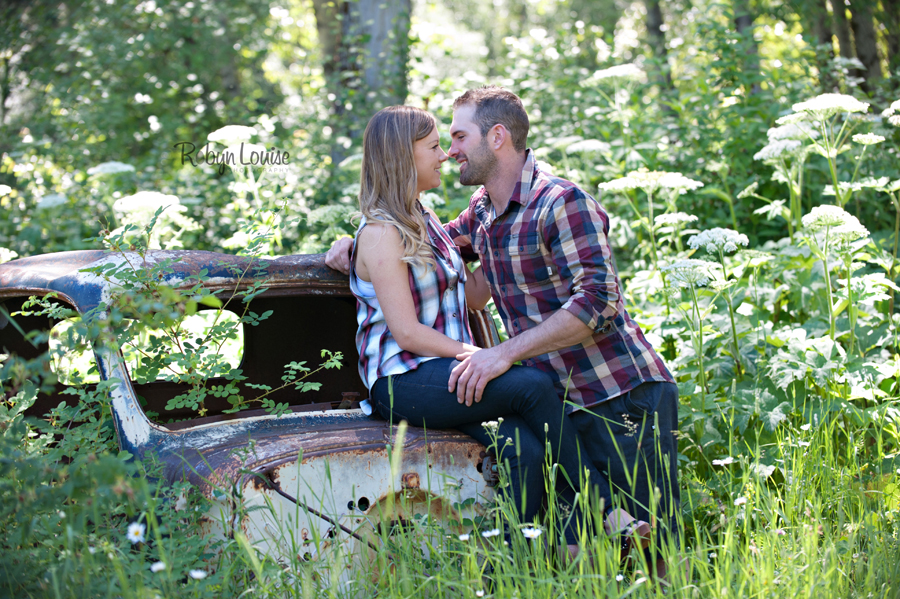 Samantha and Sean - Likely Engagement Photography at Quesnel Forks with their dogs.