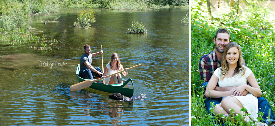 Samantha and Sean - Likely Engagement Photography at Quesnel Forks with their dogs.