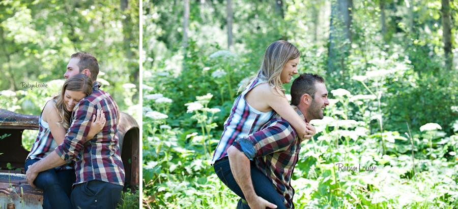 Samantha and Sean - Likely Engagement Photography at Quesnel Forks with their dogs.